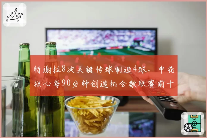 特谢拉8次关键传球制造4球，申花核心每90分钟创造机会数联赛前十